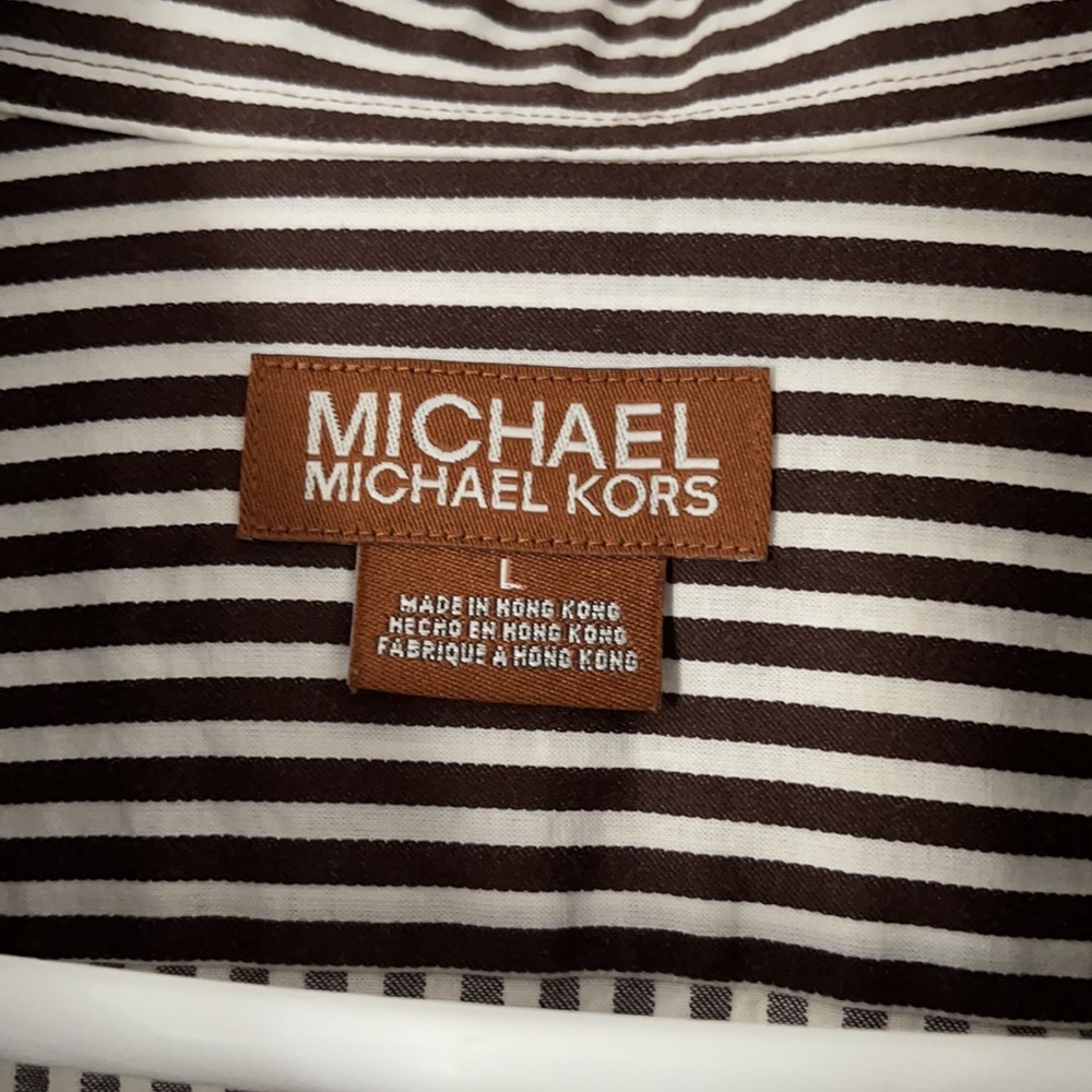 Michael Kors BNWOT Mens Dress Shirt Size L π₯π₯ - Picture 2 of 3